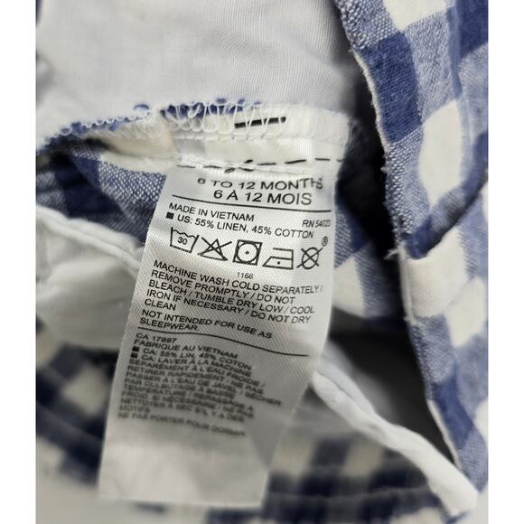 Janie and Jack Baby Boy Navy Gingham Shorts – Size 6-12 Months - Picture 3 of 4